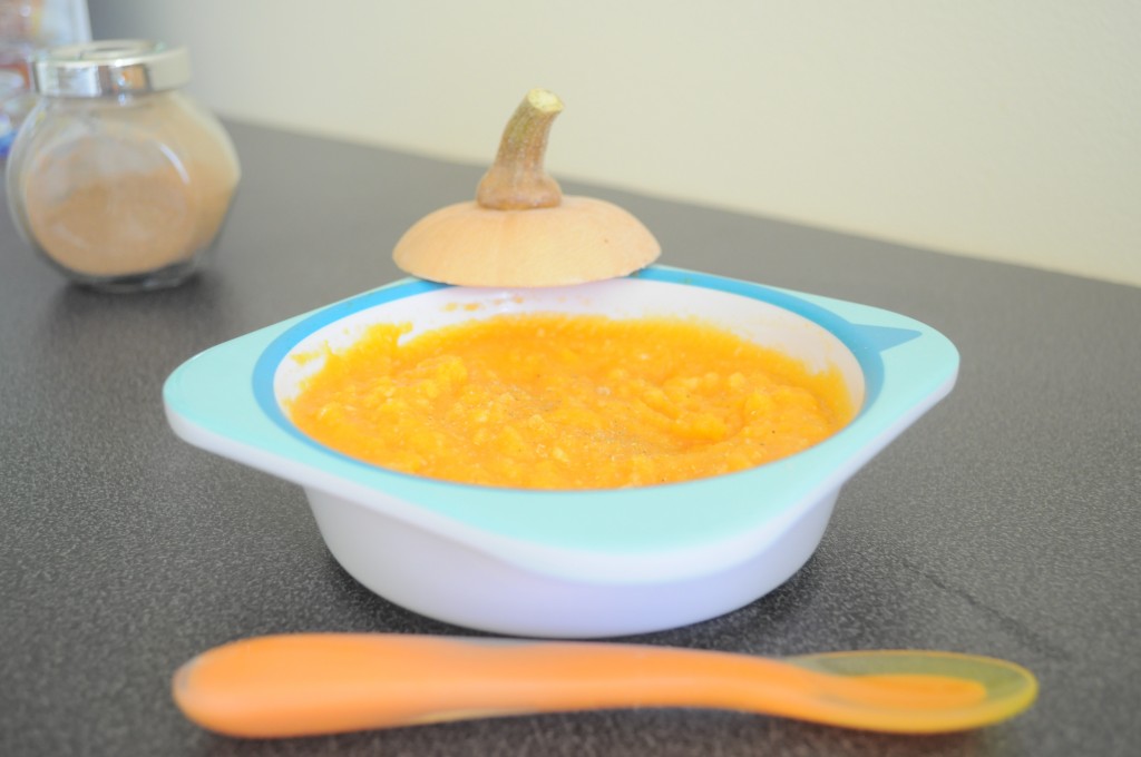 purée de courge butternut, panais et carotte pour bébé de 8 mois et plus