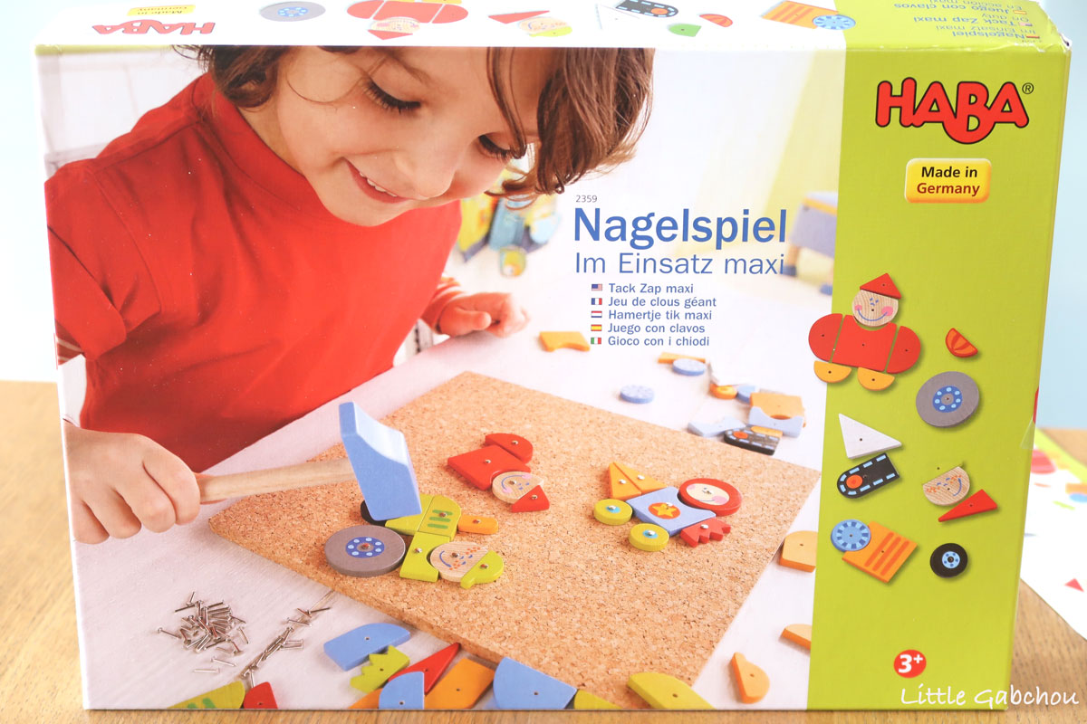 Activité d'inspiration Montessori avec le jeu de clous Haba