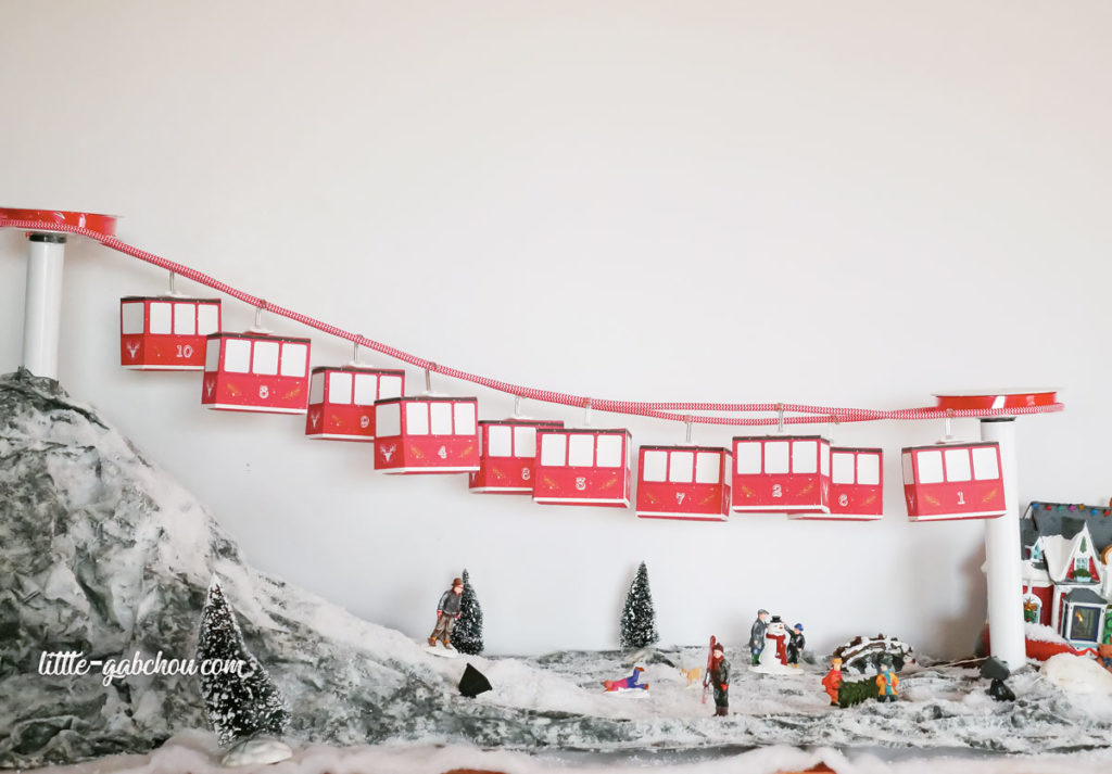 DIY calendrier de l'avent fait maison original thème ski