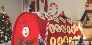 DIY: La calendrier de l'Avent "la boîte aux lettres du Père Noël"
