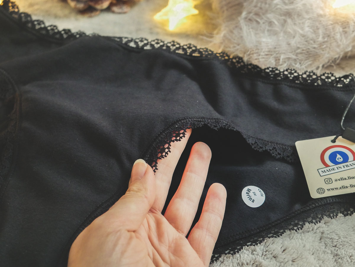 culotte menstruelle Elia lingerie en coton bio made in France
