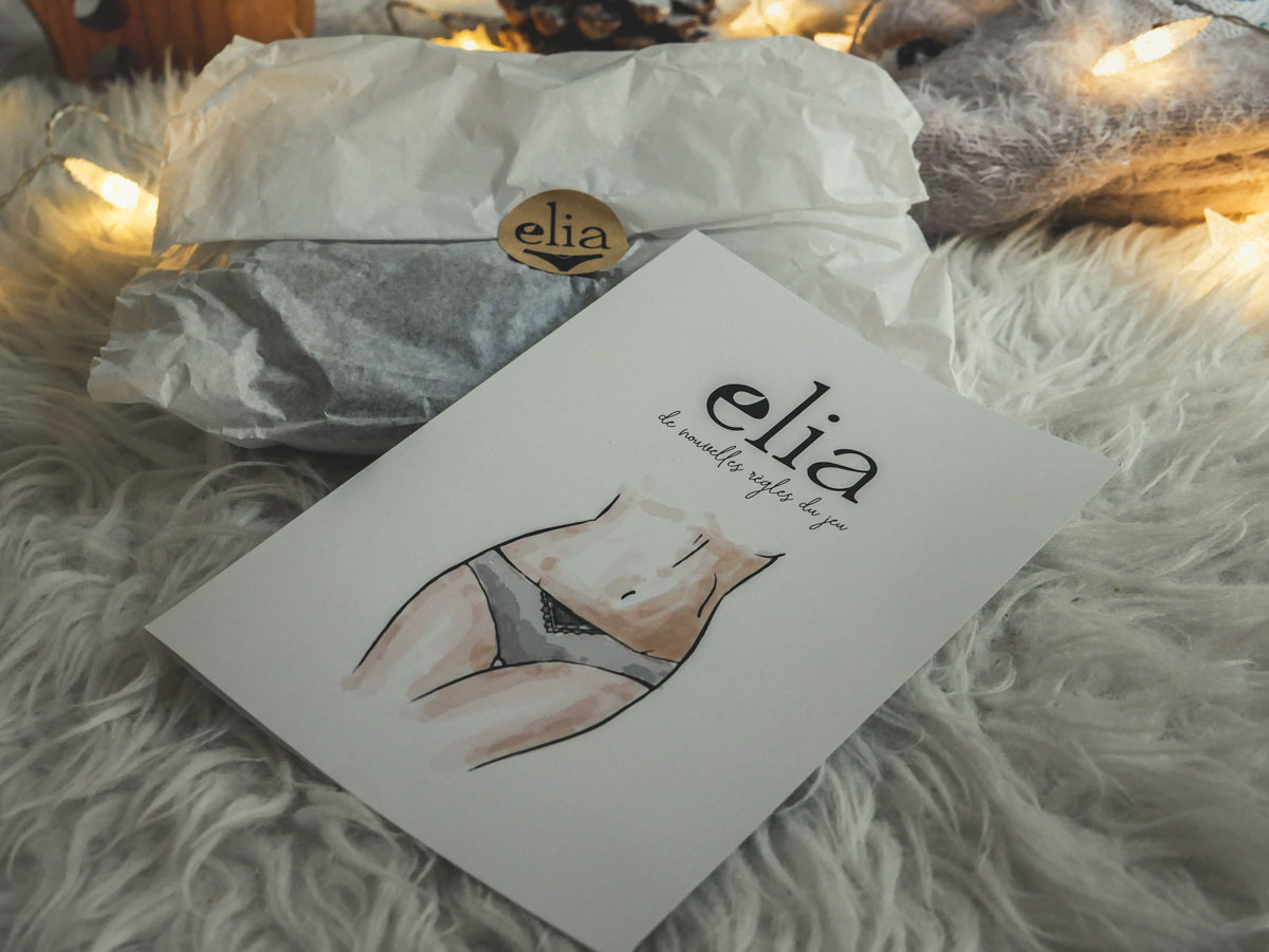 culotte de règles flux abondant d'Elia Lingerie made in France en coton bio
