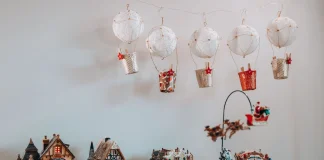 DIY: calendrier de l'Avent montgolfières